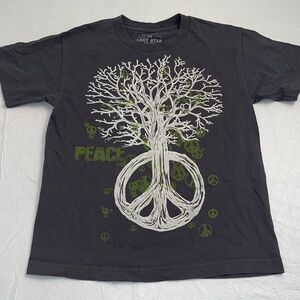 Grey Star peace tree short sleeve graphic t-shirt M 10-12
